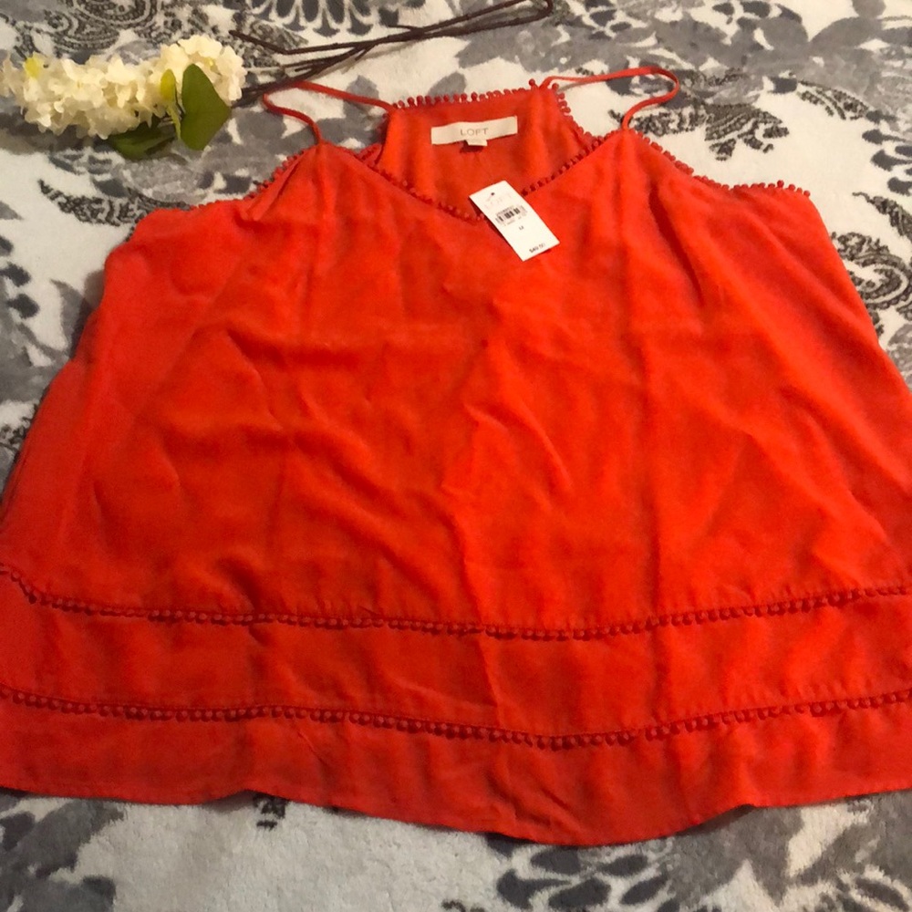 Loft orange blouse